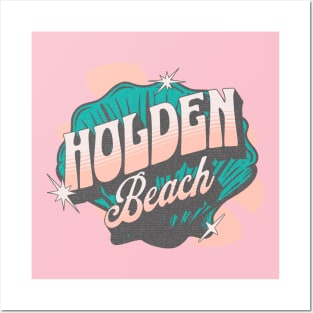 Holden Beach, North Carolina Groovy Seashell Posters and Art
